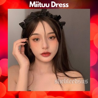 Bờm tóc nơ tiểu thư sang trọng băng đô Hàn Quốc xinh xắn dễ thương đáng yêu thời trang cho nữ bản đẹp Miituu BT3