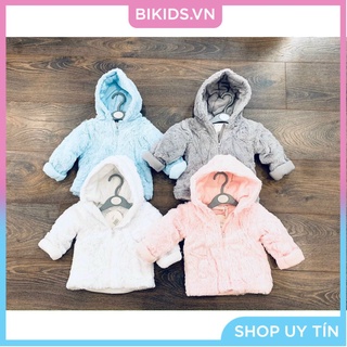 Áo khoác lông có mũ siêu mịnnhẹ hàng xuất Baby Town