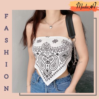 Áo Cúp Ngực Họa Tiết, Áo Yếm Hở Lưng, Áo Croptop, Áo Quây Thiết Kế Quyến Rũ