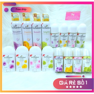 Enchanteur - Xịt - Lăn - Lăn Sáp Khử Mùi Hương Nước Hoa 150ml -  50ml - 40ml - Dạng Kem Sữa - Dạng nước trong- Dạng Sáp