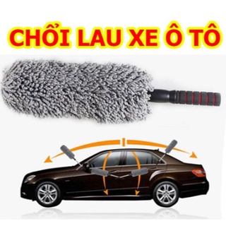 Chổi lau rửa xe ô tô làm bằng Sợi Dầu, cán co rút tiện lợi
