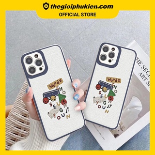 Ốp iphone - Ốp lưng iphone cạnh vuông Chữ cái Woodz dành cho ip 6 đến 14promax - ng214