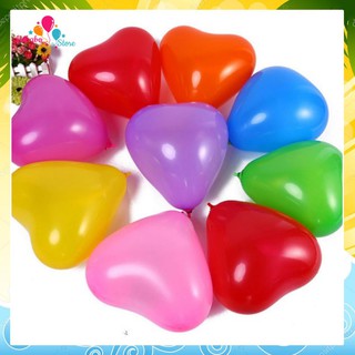 Bong bóng hình trái tim phụ kiện trang trí sinh nhật, sự kiện, khai trương, đám cưới nhiều màu - BOBABO