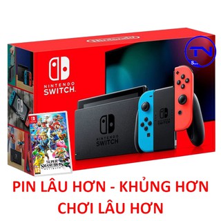 [Mã ELHAMS5 giảm 6% đơn 300K] Máy Nintendo Switch TẶNG Super Smash Bros + Tặng miếng dán cường lực [Pin Lâu Hơn]