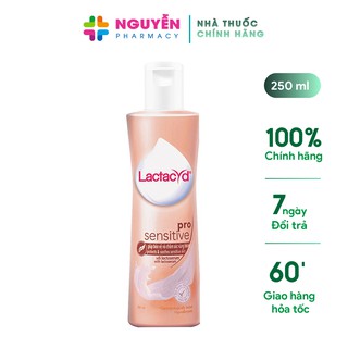 Dung dịch vệ sinh phụ nữ Lactacyd pro sensitive FH - Giúp bảo vệ, giữ ẩm, ngăn mùi vùng nhạy cảm