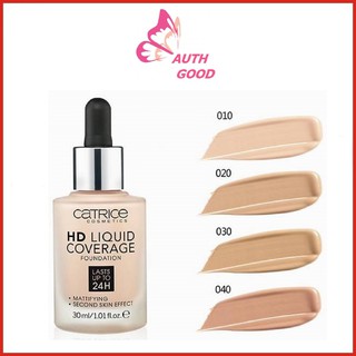 Kem nền FREESHIP Kem nền Catrice 24h HD Liquid Coverage Foundation che khuyết điểm hiệu quả
