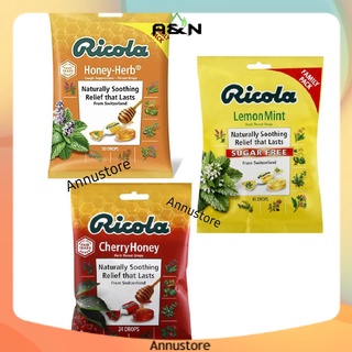 Kẹo ngậm Ricola chanh bạc hà cherry mât ong [HSD 2024