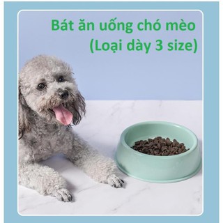 Bát nhựa đơn dày Bát ăn chó mèo bằng nhựa siêu bền (3 size) chén ăn uống thú cưng