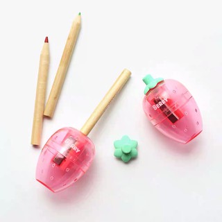 Tiện gọt bút chì 1 lỗ kèm tẩy hình dâu tây dễ thương , cute G1