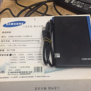 Ổ cứng ngoài 40g hãng samsung