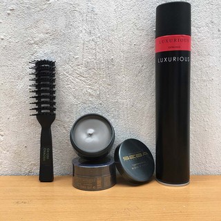 Combo Sáp Vuốt Tóc Seba + Gôm Xịt Tóc Luxurious 420ml + tặng lược tạo kiểu chaoba