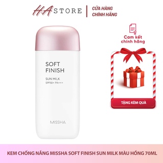 Kem Chống Nắng Missha Soft Finish Sun Milk Màu Hồng 70ml