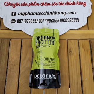 DẦU Ủ (Hấp) dạng túi COLLAGEN DELOFIL ARGANOIL PROTEIN SIÊU MƯỢT 500ML