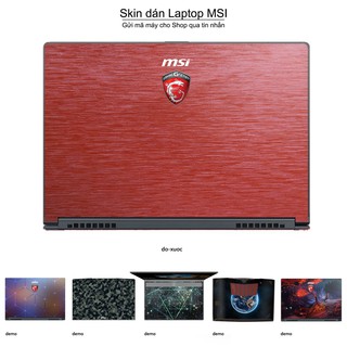 Skin dán Laptop MSI màu đỏ xước (inbox mã máy cho Shop)