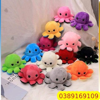 Bạch Tuộc Cảm Xúc - Gấu Bông Bạch Tuộc 2 Mặt Thể Hiện Cảm Xúc Đáng Yêu Bằng Nhung Mịn