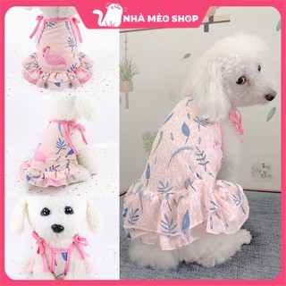Váy cho chó mèo 2 dây mùa hè mát mẻ đáng yêu