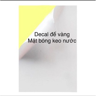 Xấp 100 tờ A4, A3 decal đế vàng dùng cho máy in phun mực pigment và máy laser
