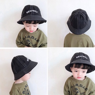 Mũ Vải Cho Bé - Mũ nón bucket thêu chữ RESPECT siêu xinh cho bé trai bé gái dễ phối đồ phong cách Hàn Quốc