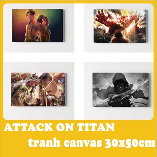 Tranh anime attack on titan treo tường ,trang trí nơi học tập làm việc ,làm quà tặng in tùy chỉnh nội dung