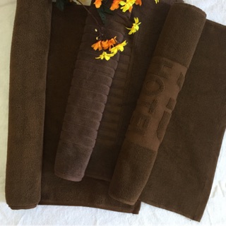Thảm lau chân nhiều màu, 100% cotton, dày dặn, thấm hút nhanh.