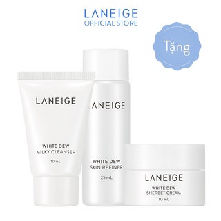 [HB Gift] Bộ 3 dưỡng trắng da White Dew Laneige