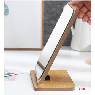 Gương Trang Điểm Gương Gỗ Để Bàn Decor Trang Điểm Cao Cấp NOBITA OFFICIAL