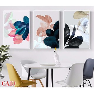 Tranh canvas khung cao cấp 40x60cm x 3 tranh VIP mới mua được - lá 4