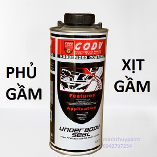 Xịt gầm Phủ gầm ô tô GODV 1000ml chống ồn chống rỉ