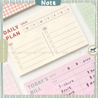 Tập 60 Note Gấp 2 Style Daily Planner Giấy Note Ghi Chú Cute Dễ Thương Trang Trí Bullet Journal - Tiệm Ngựa Gỗ