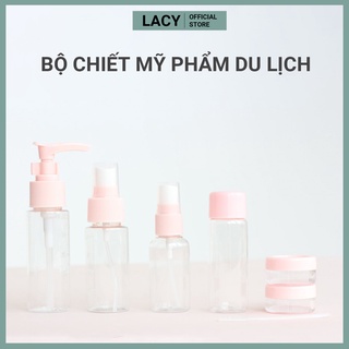 Bộ chiết mỹ phẩm du lịch tiện lợi đựng sữa tắm, dầu gội, đồ trang điểm tiện lợi LACY