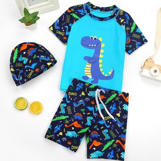 Bộ đồ bơi khủng long và nón size đại bé trai