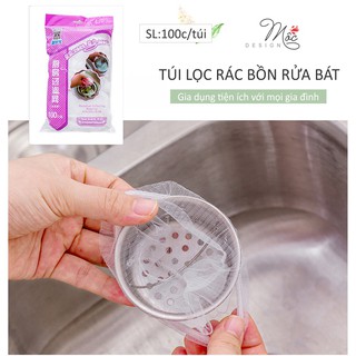 100c Túi LỌC RÁC bồn rửa bát miệng chun tiện lợi
