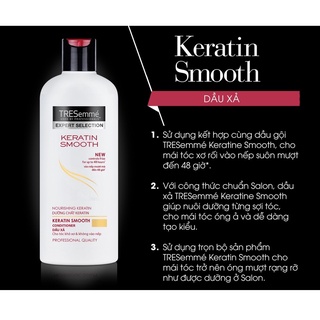 [ Giảm Sốc ] Dầu xả TRESemmé Keratin Smooth tinh dầu Argan 177ml