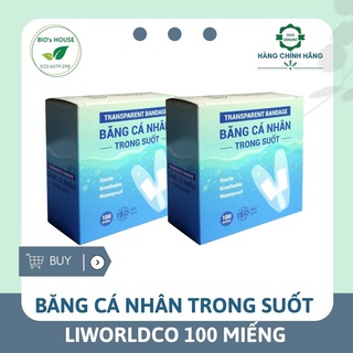 Băng cá nhân trong suốt LIWORLDCO hộp 100 miếng
