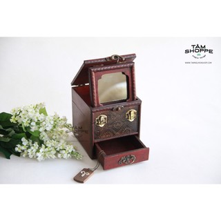 Hộp đựng trang sức Vintage có gương soi No.2