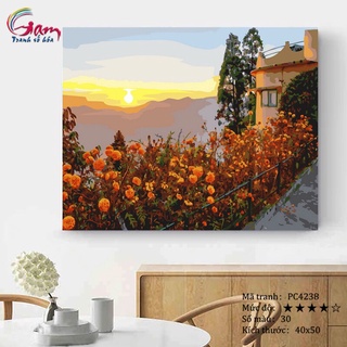 Tranh số hóa tự tô màu phong cảnh bình minh GAM PC4238