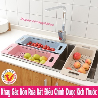 Rổ Nhựa Gác Bồn Rửa Bát Điều Chỉnh Được Kích Thước Đa Năng Tiện Dụng - Khay Nhựa Gác Bồn Rửa Bát Việt Nhật