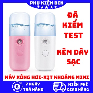 Máy Xịt Khoáng Phun Sương Tạo Ẩm Nano Mini Cầm Tay Chăm Sóc Da, Máy xông mặt