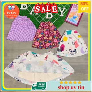 Chân váy, quần giả váy chất voan mềm mát cho bé gái từ 8-13kg