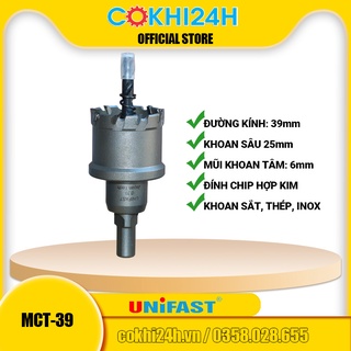 Mũi khoét 39mm Unifast MCT-39 hợp kim [ Phi 39 ]