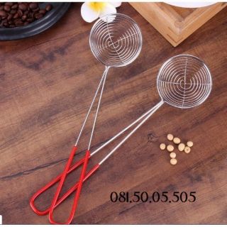 [ GIÁ SỈ] Vợt múc Topping trân châu, vợt múc lẩu inox cán đỏ siêu bền, siêu tiện lợi