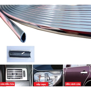 Nẹp Viền Mạ Crom Oto, Xe Hơi Trang Trí Chữ U – Cuộn 13M