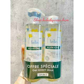 Lẻ 1 chai Sữa tắm gội 2in1 Klorane bebe mẫu mới nhất chai 500ml