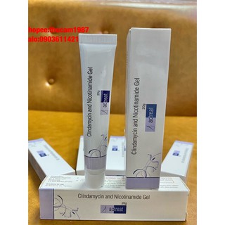 Gel Actreat Clindamycin 1% + Nicotinamide 5% loại bỏ mụn chống viêm 20g.