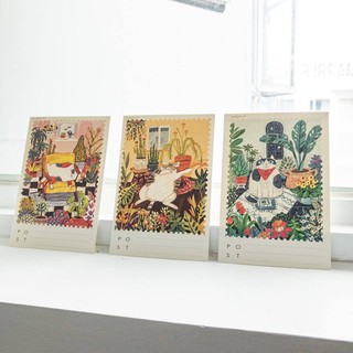 Bộ 3 Postcard Mèo  [HÀNG THIẾT KẾ] | Thiệp sinh nhật l bưu thiếp | thiệp l Zip A1