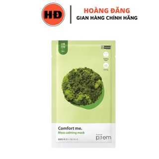 Mặt nạ giấy chiết xuất rêu làm dịu Make P:rem Comfort me. Moss calming