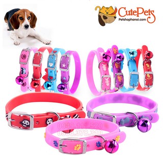 Vòng cổ cao su gắn chuông dành cho chó mèo - CutePets