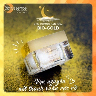 Kem dưỡng da ngăn ngừa lão hóa  Bio-Essence Bio Gold Night Cream ban đêm chiết xuất tinh chất vàng 24k 40g