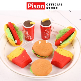 Gôm tẩy hình Đồ ăn nhanh Pison dễ thương - SP0262 - 1 cái