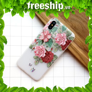 Ốp dẻo iPhone hoạ tiết hoa cổ điển cho iphone 6 6s 7 8 plus x xs xr xs max a38a